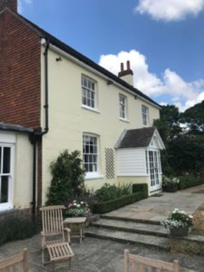 Exterior joinery prepared before painting